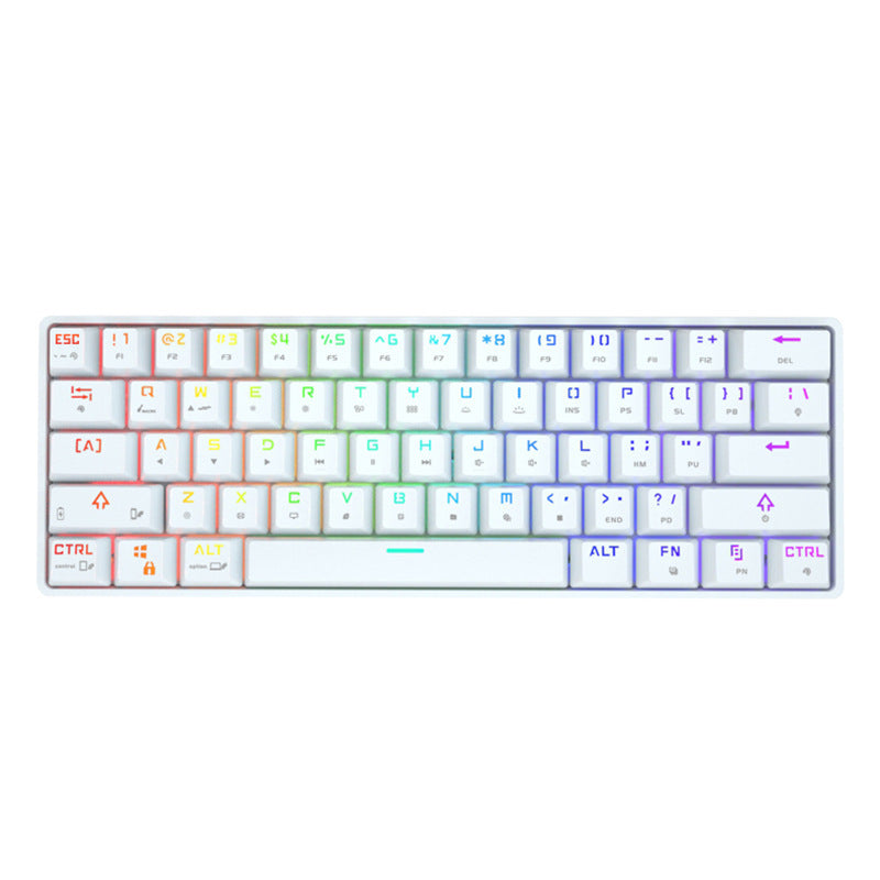 Smart Wireless Bluetooth Keyboard Colorful PBT Keycaps Mechanical Keyboard