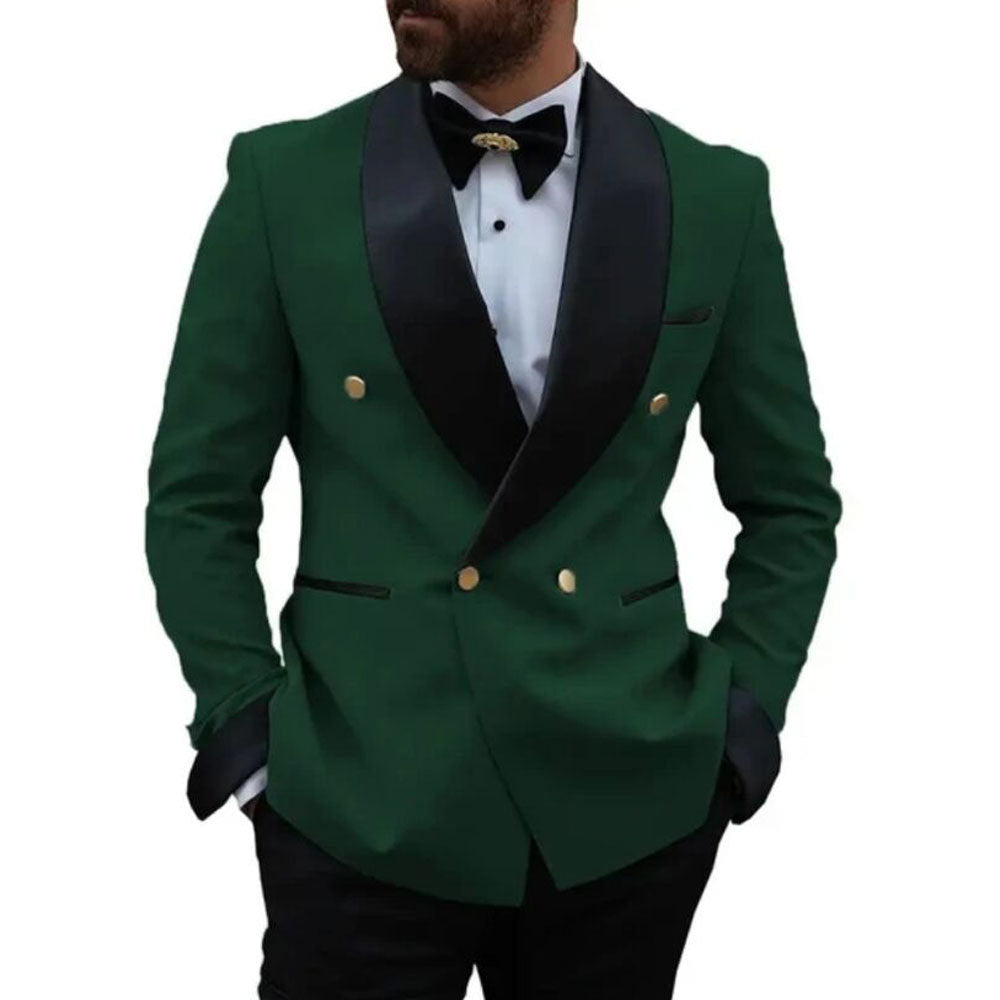 Men's Two-Piece Suit Business-Casual Set Host Gown