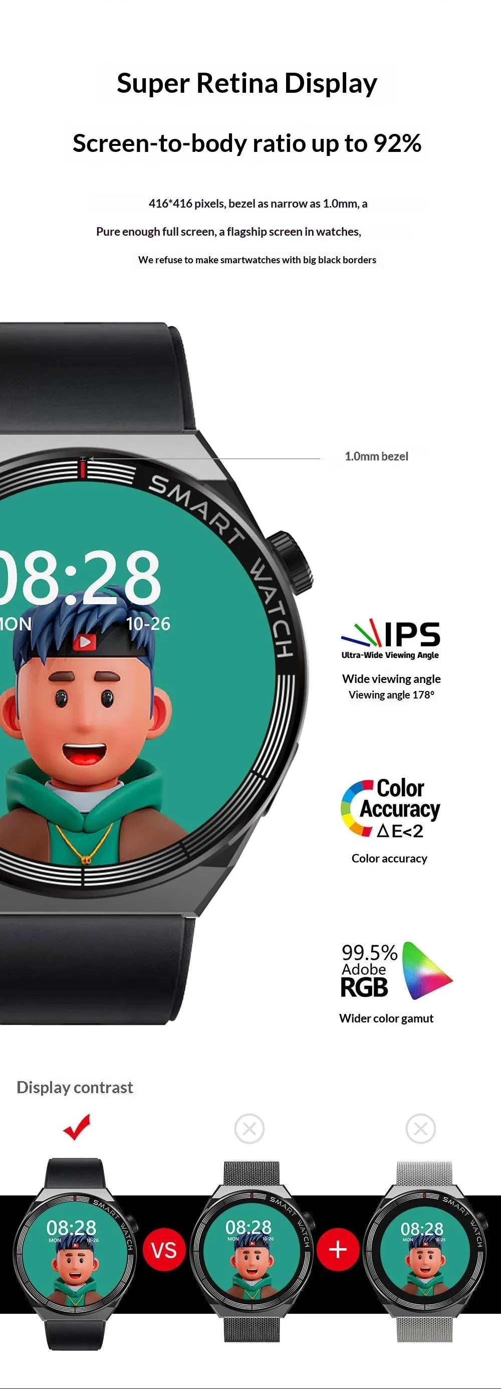 Smartwatch With Bluetooth Calling Voice Recording And Sports Modes