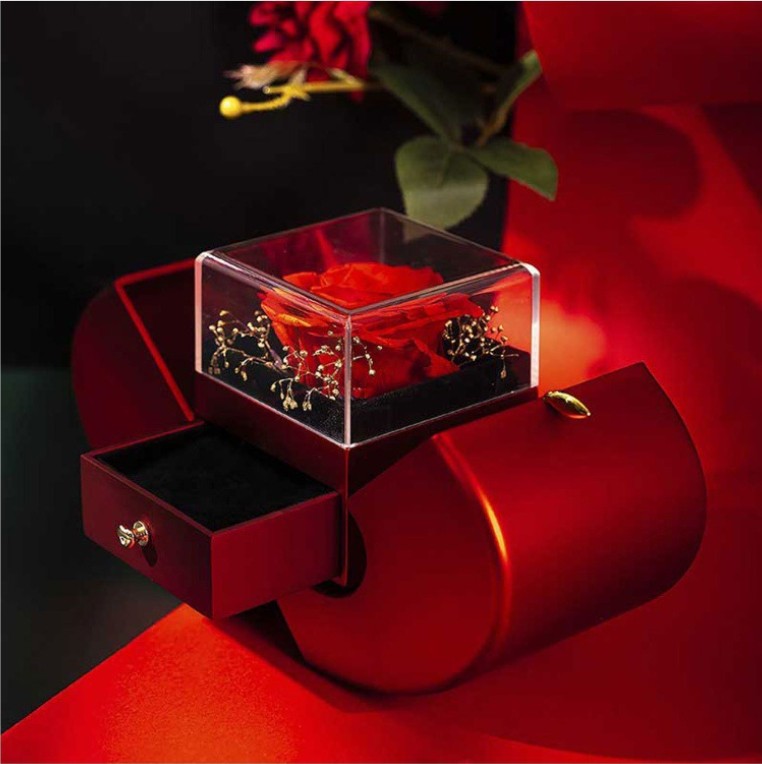 Fashion Jewelry Box Red Apple Christmas Gift Necklace 