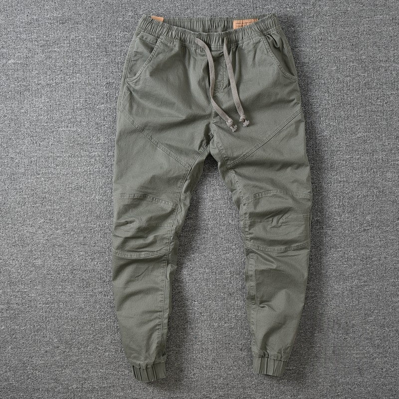 Men's Black Loose Straight-Leg Ankle-Length Drawstring Sweatpants