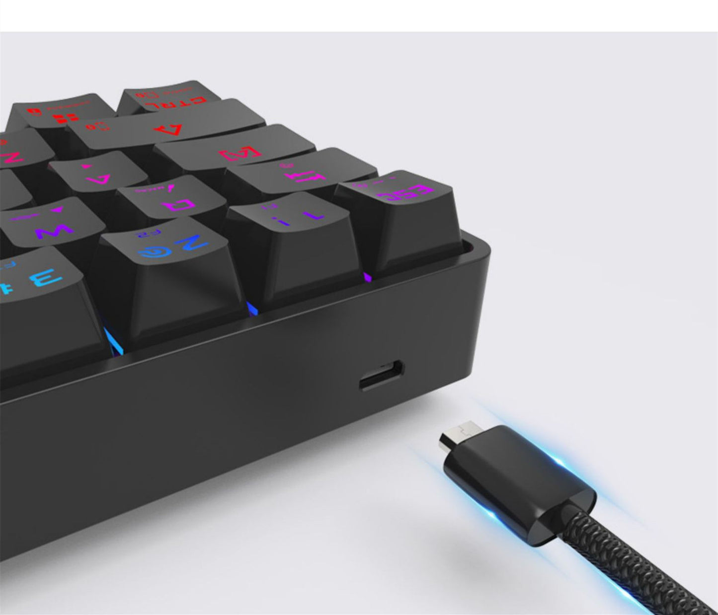 Smart Wireless Bluetooth Keyboard Colorful PBT Keycaps Mechanical Keyboard