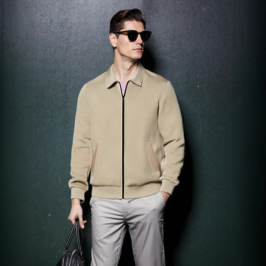 Men's Casual Knitted Zip-up Jacket Hot Sale