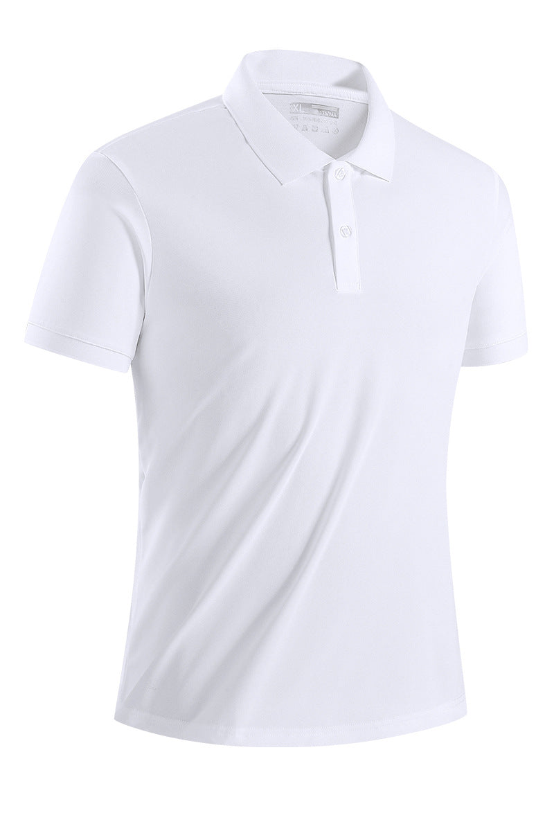 Spring Summer Quick-Dry Breathable Outdoor Sports Ice-Feel Pique Polo Shirt For Men