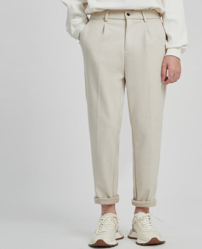 Men's AutumnWinter Straight-Leg High-End Trendy Business-Casual Suit Pants
