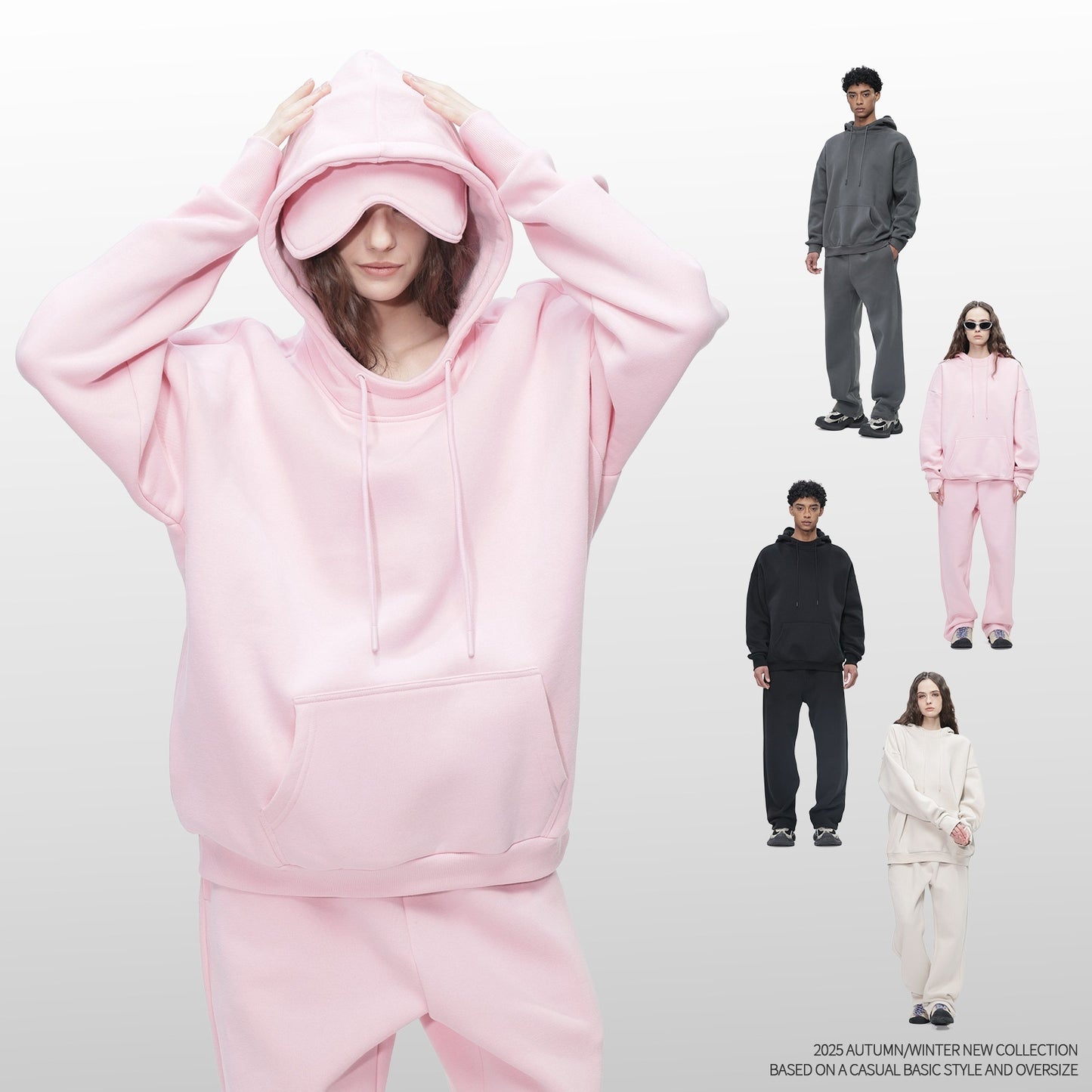 American-style Fleece-lined Thickened Heavy-weight Men's Hoodie