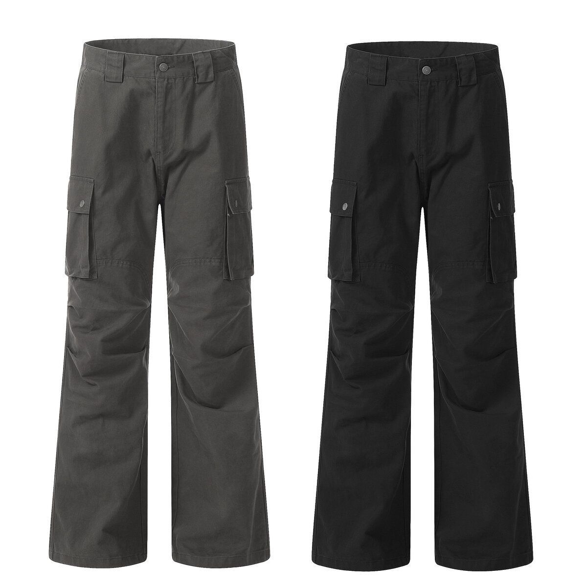Mens Denim Loose-Fit Slimming Casual Trousers