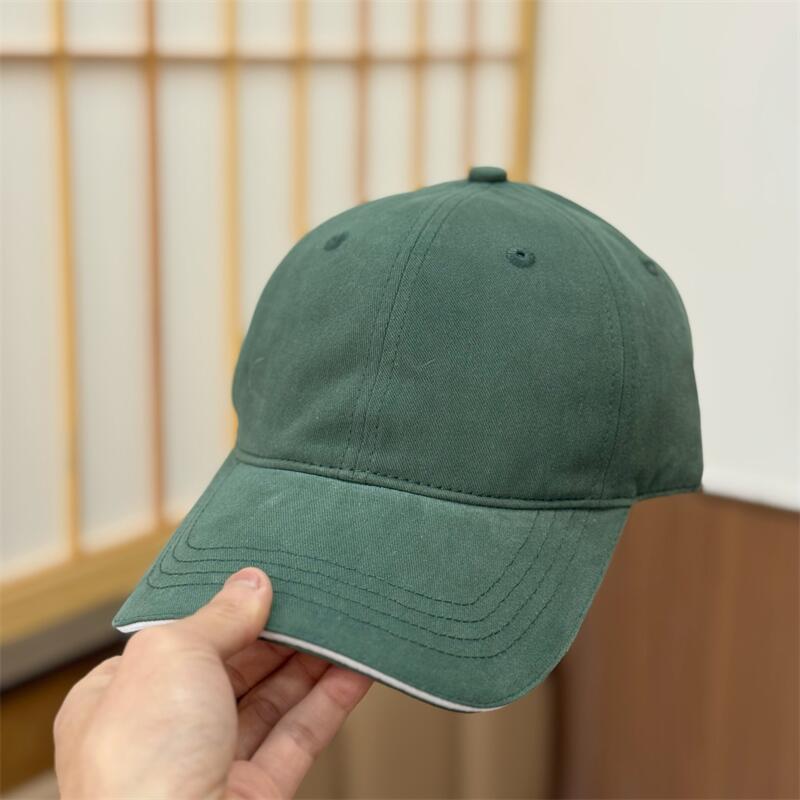 Korean-style Mens Hat, Japanese-style Minimalist Versatile Solid-color Baseball Cap