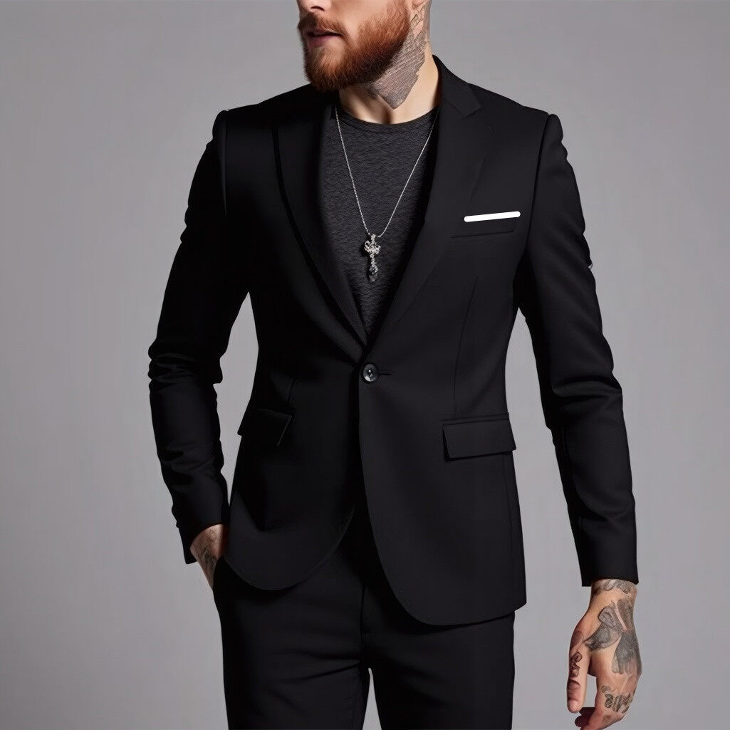 Men's Fashionable Casual Korean-Style Slim-Fit Jacket