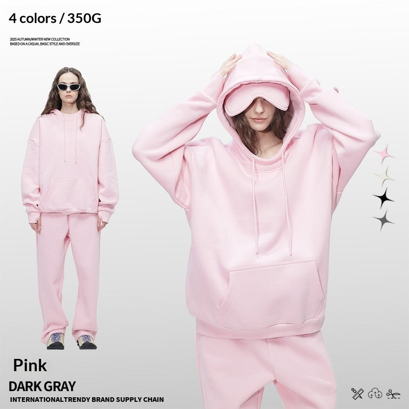 American-style Fleece-lined Thickened Heavy-weight Men's Hoodie
