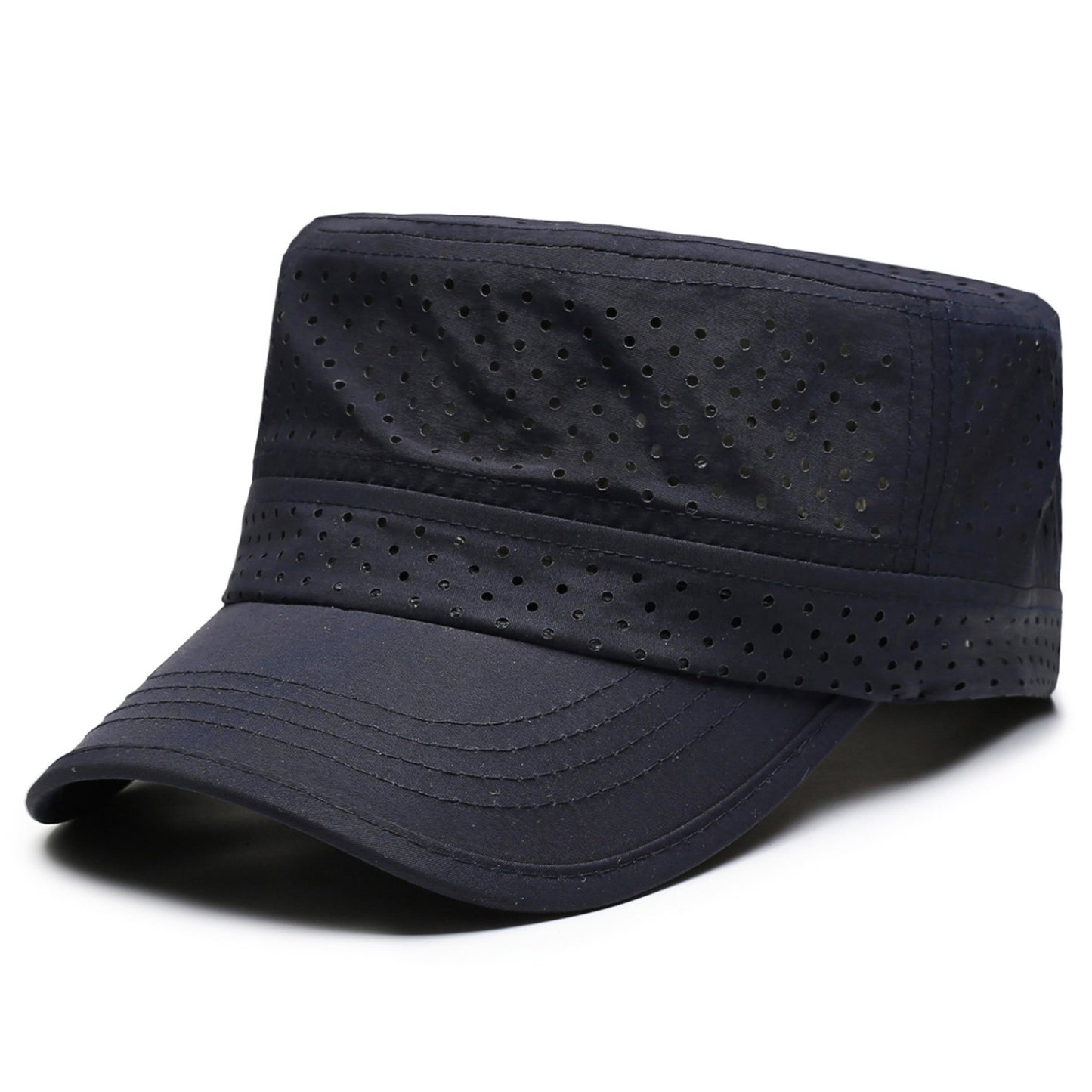 Men's And Women's Solid-color Mesh Breathable Lightweight And Stylish Simple Style Bow-shaped Brimmed Flat-top Hat Suitable For Outdoor Hiking And Daily Outings