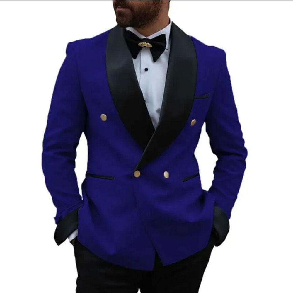 Men's Two-Piece Suit Business-Casual Set Host Gown