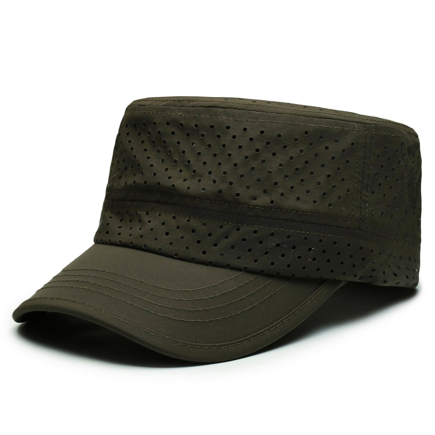 Men's And Women's Solid-color Mesh Breathable Lightweight And Stylish Simple Style Bow-shaped Brimmed Flat-top Hat Suitable For Outdoor Hiking And Daily Outings
