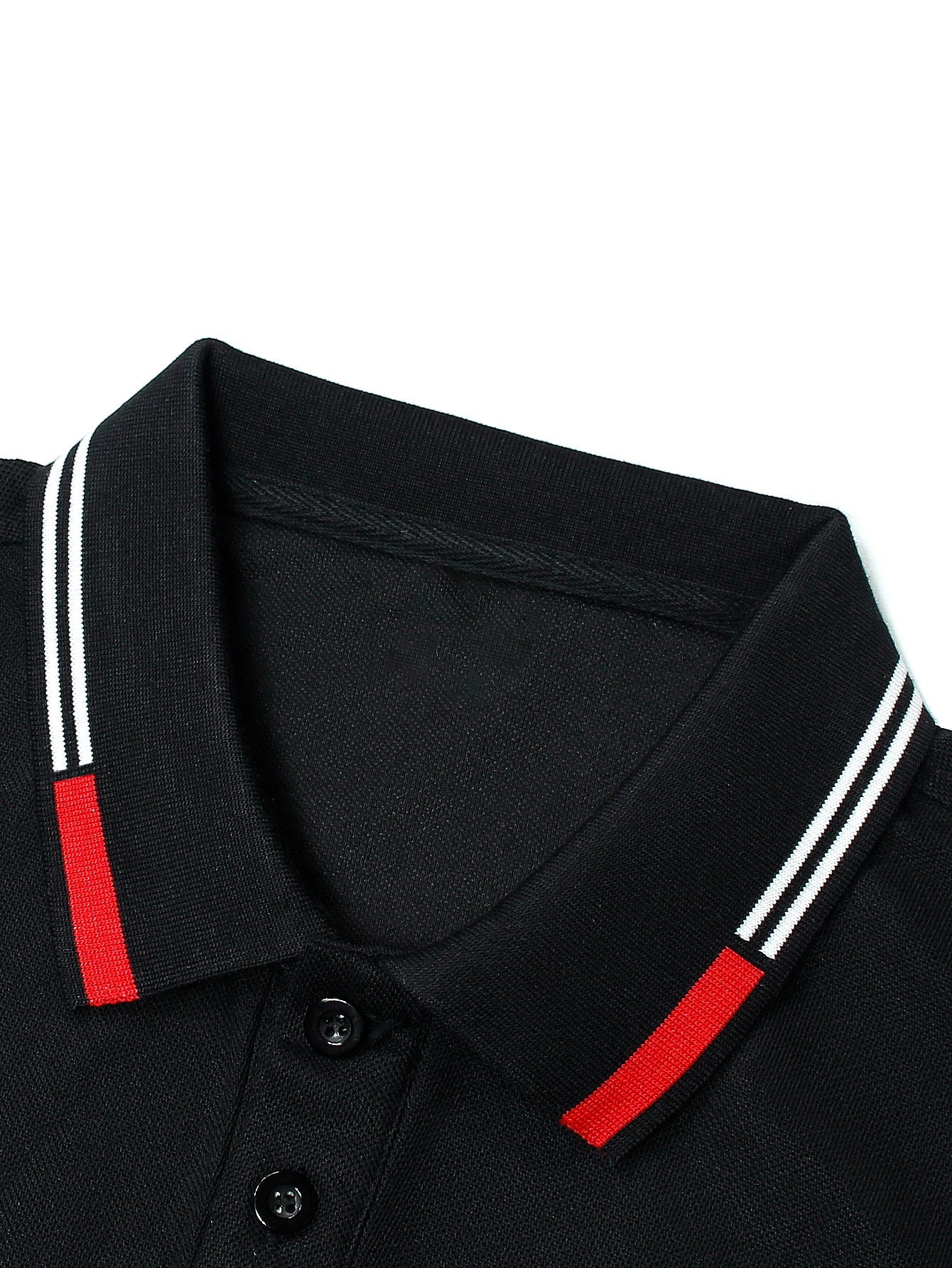 Slim-fit Color-block Lapel Long-sleeve Shirt