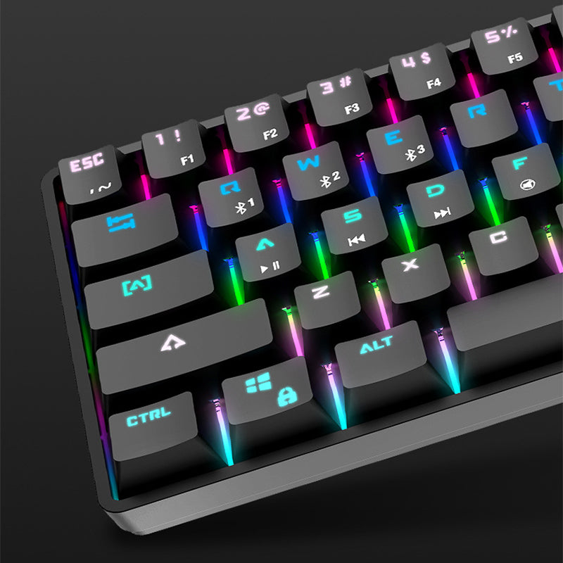 Smart Wireless Bluetooth Keyboard Colorful PBT Keycaps Mechanical Keyboard