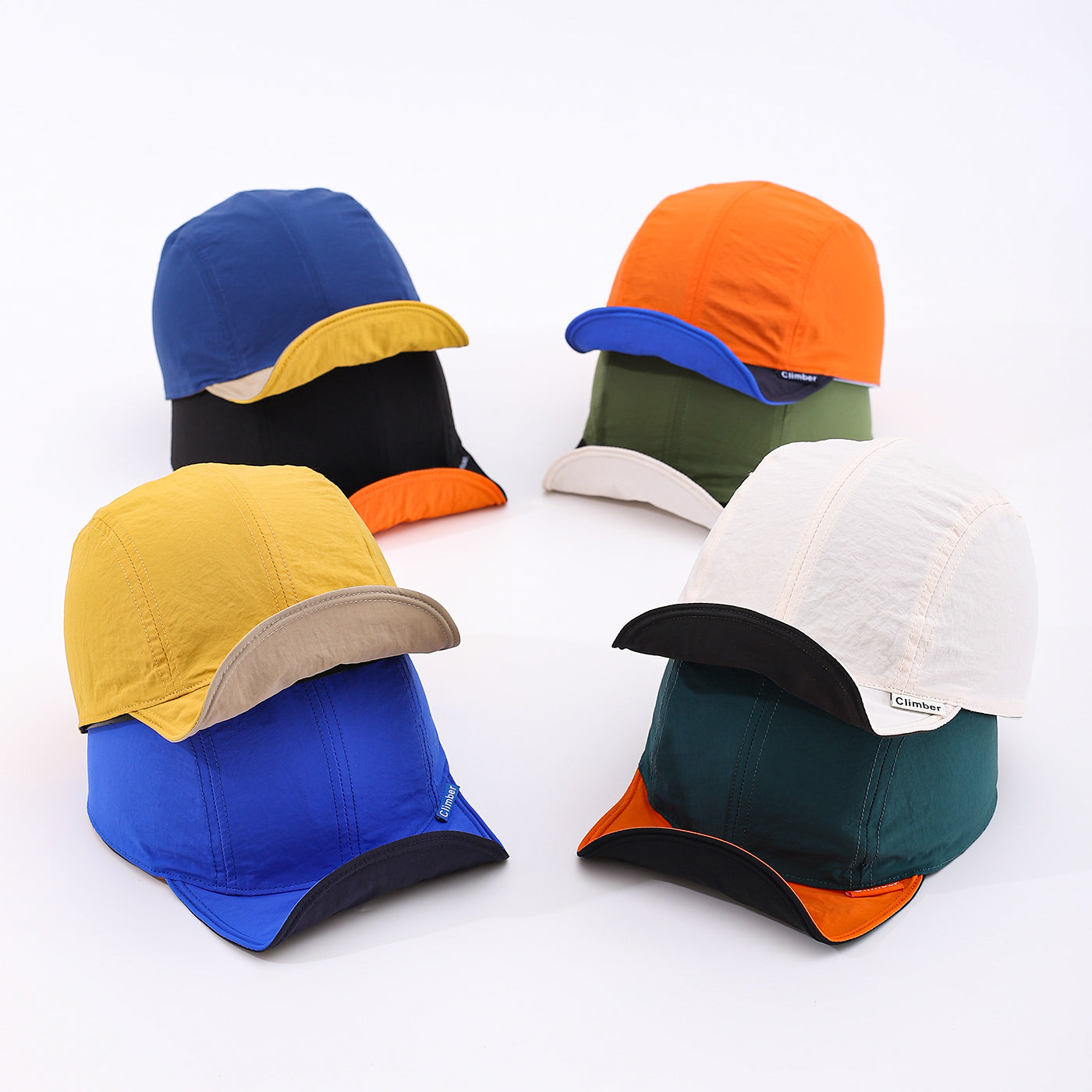 Men's Double-sided Color-matched Waterproof Shapable Short-brim Casual Style Baseball Cap Suitable For Daily Commuting, Outdoor Activities And Fishing.