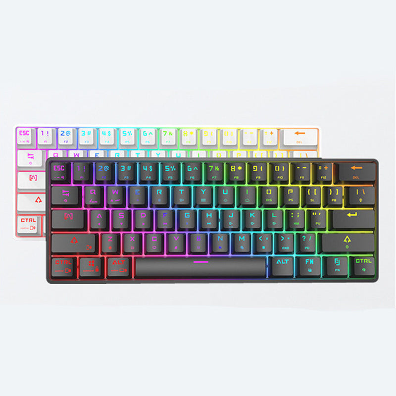 Smart Wireless Bluetooth Keyboard Colorful PBT Keycaps Mechanical Keyboard
