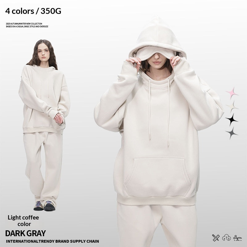 American-style Fleece-lined Thickened Heavy-weight Men's Hoodie