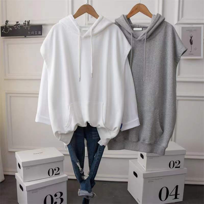 Sleeveless Coat Instagram-style Hooded Vest Womens Hoodie