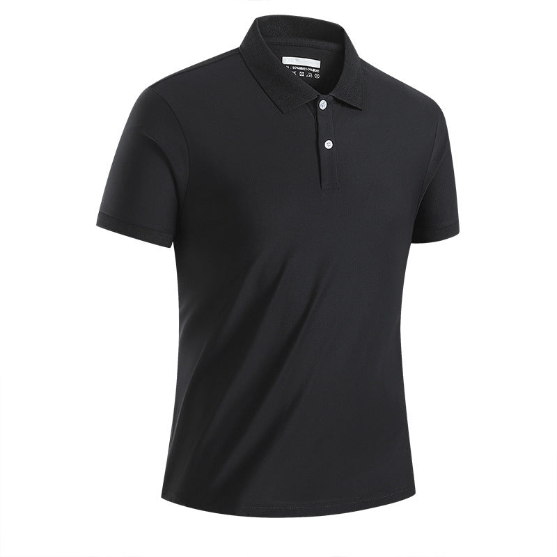 Spring Summer Quick-Dry Breathable Outdoor Sports Ice-Feel Pique Polo Shirt For Men