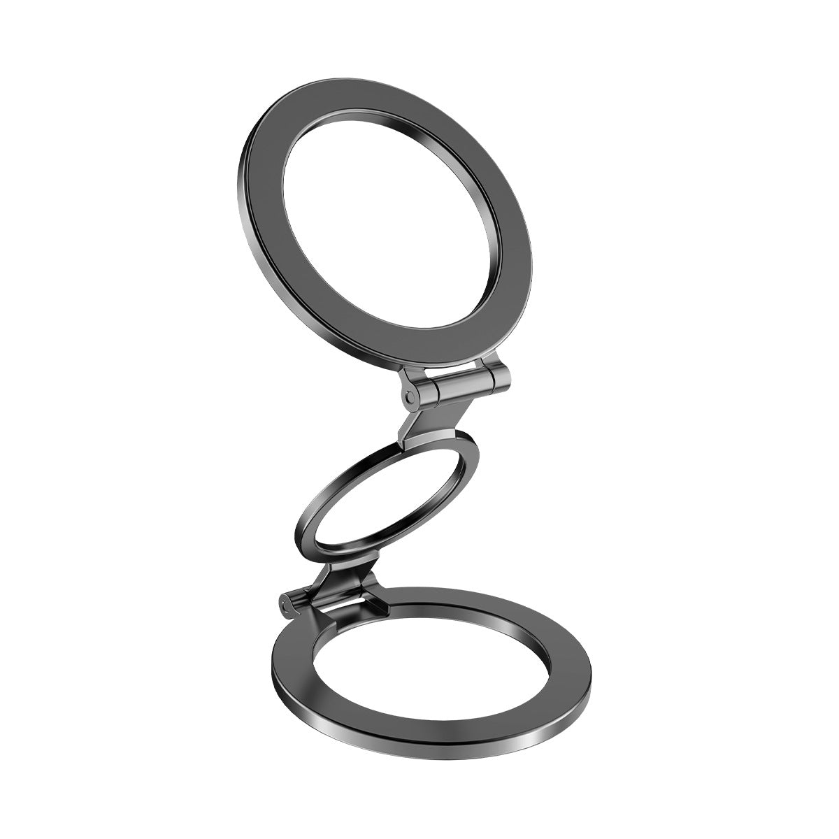 Dual-head Magnetic Ring Holder With Foldable Strong-magnetic Back Mount For Phones