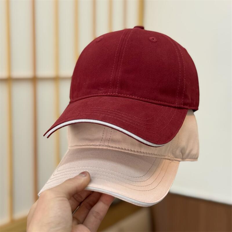 Korean-style Mens Hat, Japanese-style Minimalist Versatile Solid-color Baseball Cap