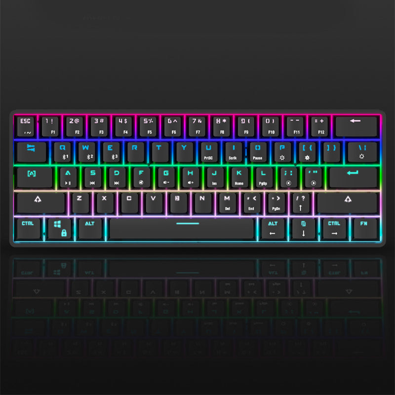 Smart Wireless Bluetooth Keyboard Colorful PBT Keycaps Mechanical Keyboard