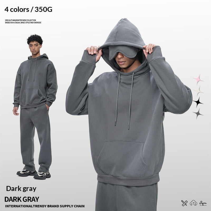 American-style Fleece-lined Thickened Heavy-weight Men's Hoodie