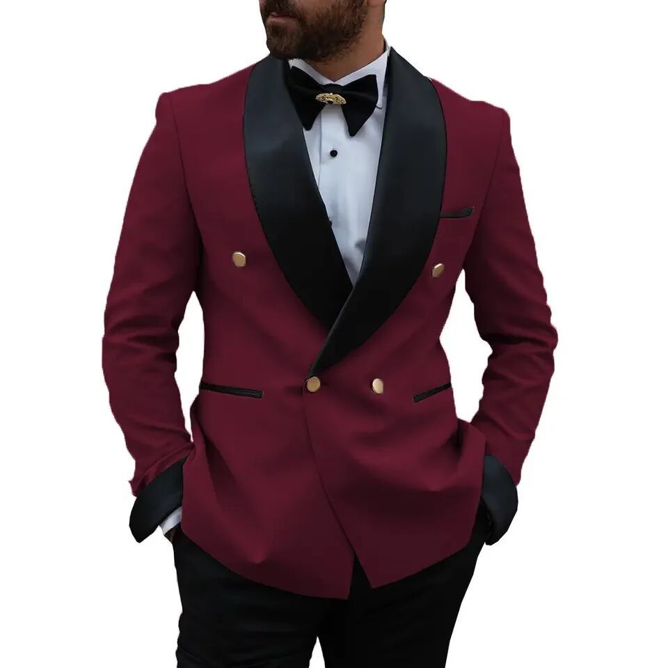 Men's Two-Piece Suit Business-Casual Set Host Gown