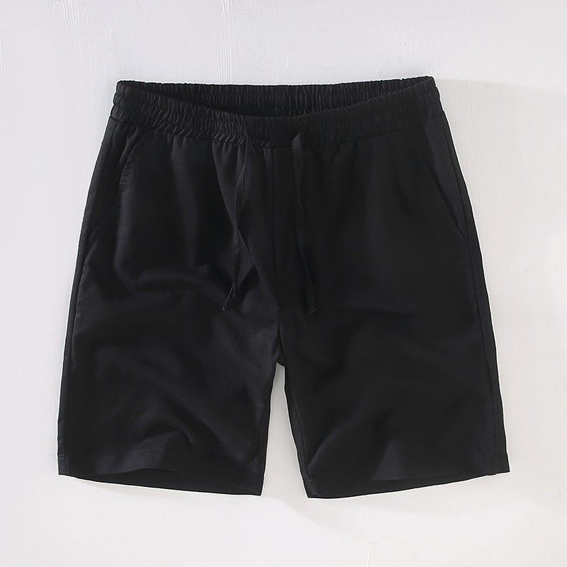 Drawstring Relaxed-fit Minimalist Straight-leg Casual Cropped Pants
