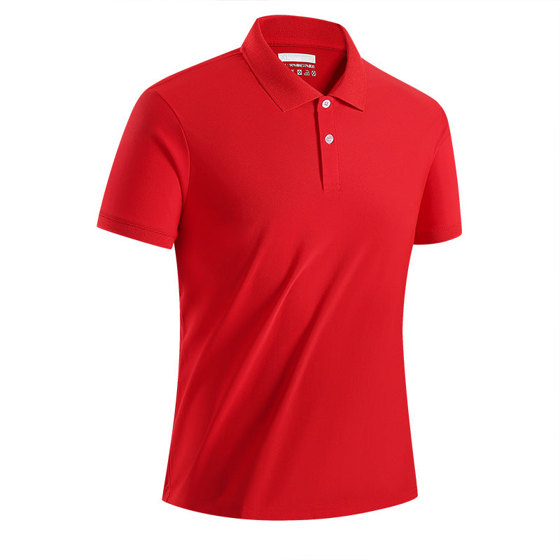 Spring Summer Quick-Dry Breathable Outdoor Sports Ice-Feel Pique Polo Shirt For Men