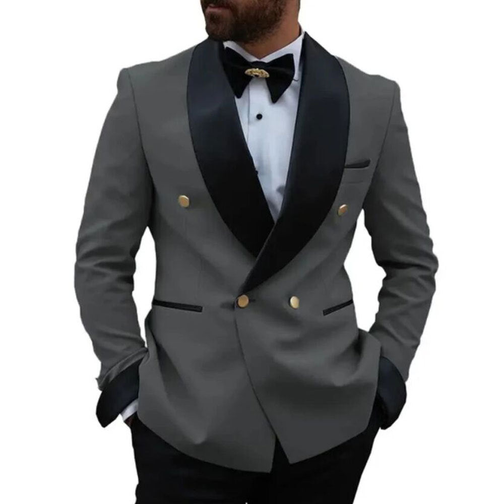 Men's Two-Piece Suit Business-Casual Set Host Gown