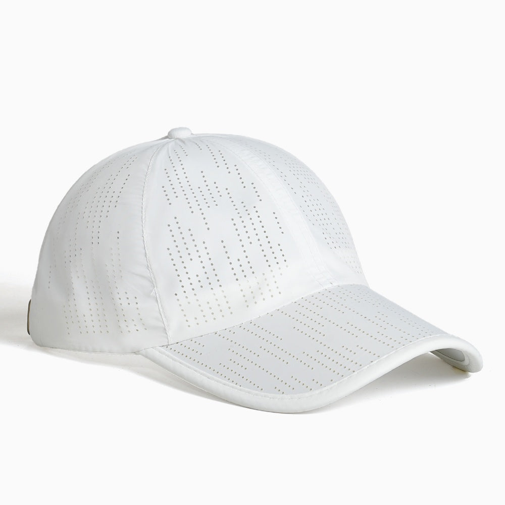 Solid-color Quick-drying Multi-hole Breathable Adjustable Simple And Versatile Style Curved-brim Baseball Cap Suitable For Outdoor Sports And Travel