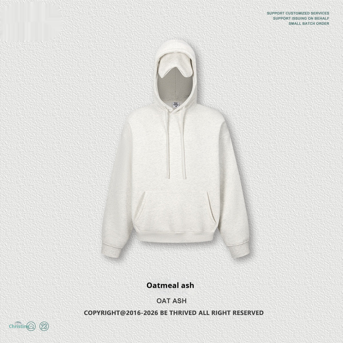 Streetwear Heart-Shaped Hug-Eyemask Hoodie