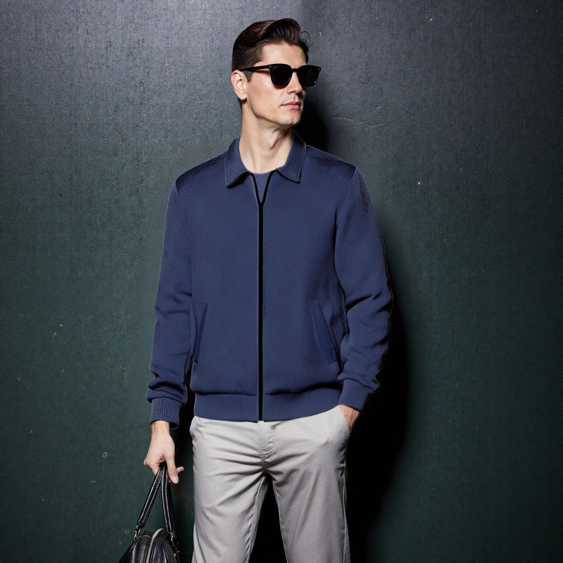Men's Casual Knitted Zip-up Jacket Hot Sale