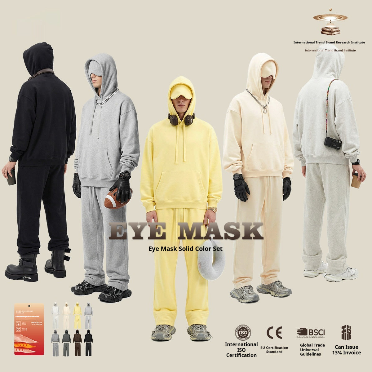Streetwear Heart-Shaped Hug-Eyemask Hoodie