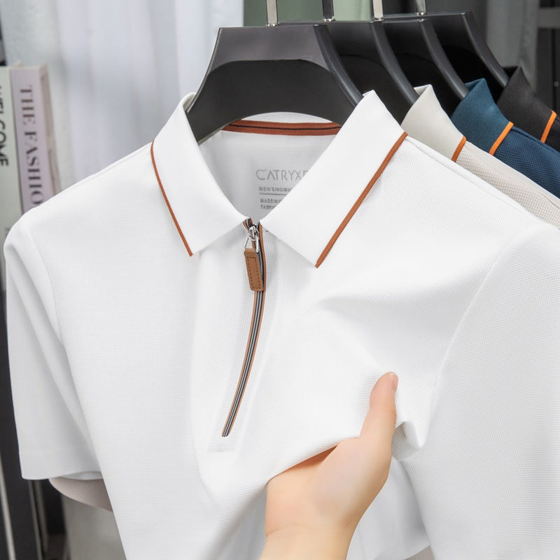 Ice Silk Summer Men's Short-Sleeve Polo Shirt