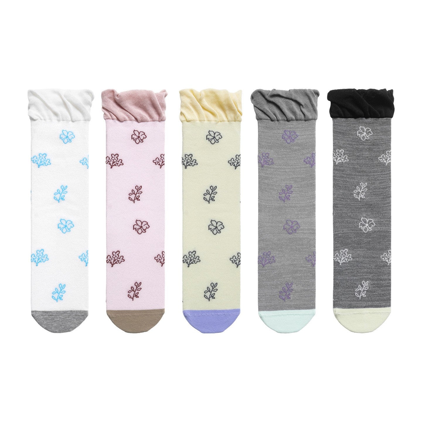Spring And Summer Women's Breathable Gold And Silver Silk Retro Lace Socks, Children's Flower Pile Socks