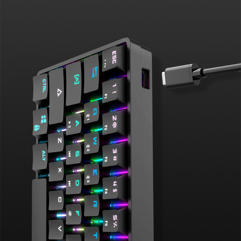 Smart Wireless Bluetooth Keyboard Colorful PBT Keycaps Mechanical Keyboard