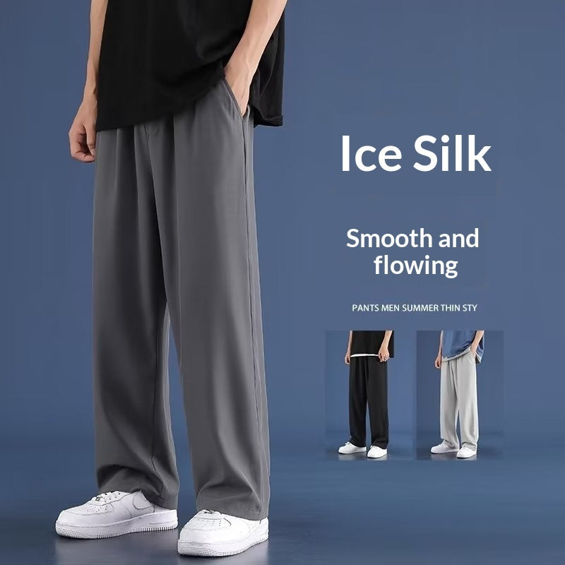 Men's Casual Plus-Size Loose Wide-Leg Pants