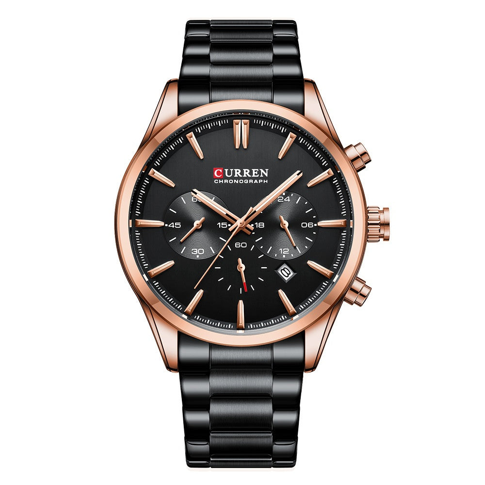 Men's Business Six-Hand Multifunction Quartz Watch
