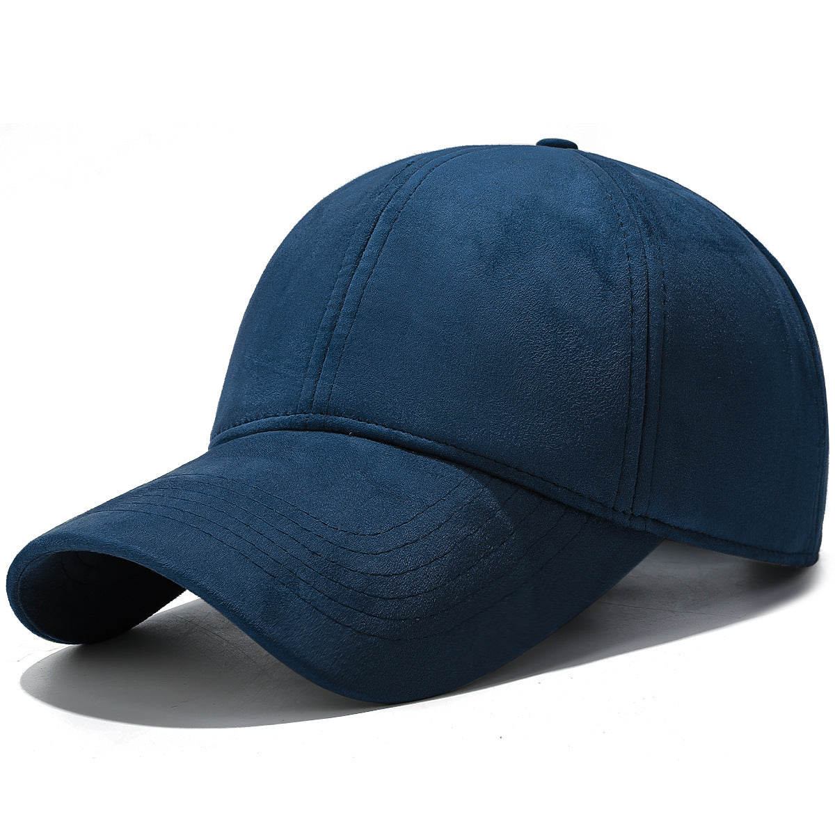 Winter Fleece-Lined Warm Plain Baseball Cap Sheepskin Fleece