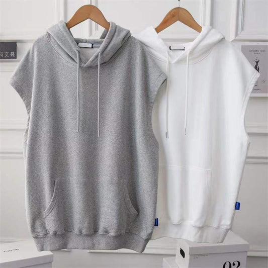Sleeveless Coat Instagram-style Hooded Vest Womens Hoodie
