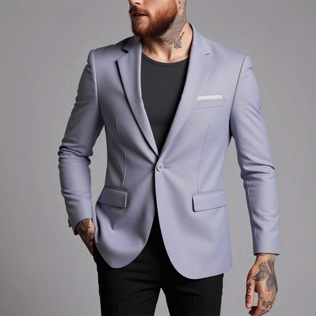 Men's Fashionable Casual Korean-Style Slim-Fit Jacket