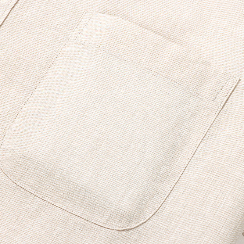 Men's Light-Duty Washed Business-Casual Solid-Color Shirt