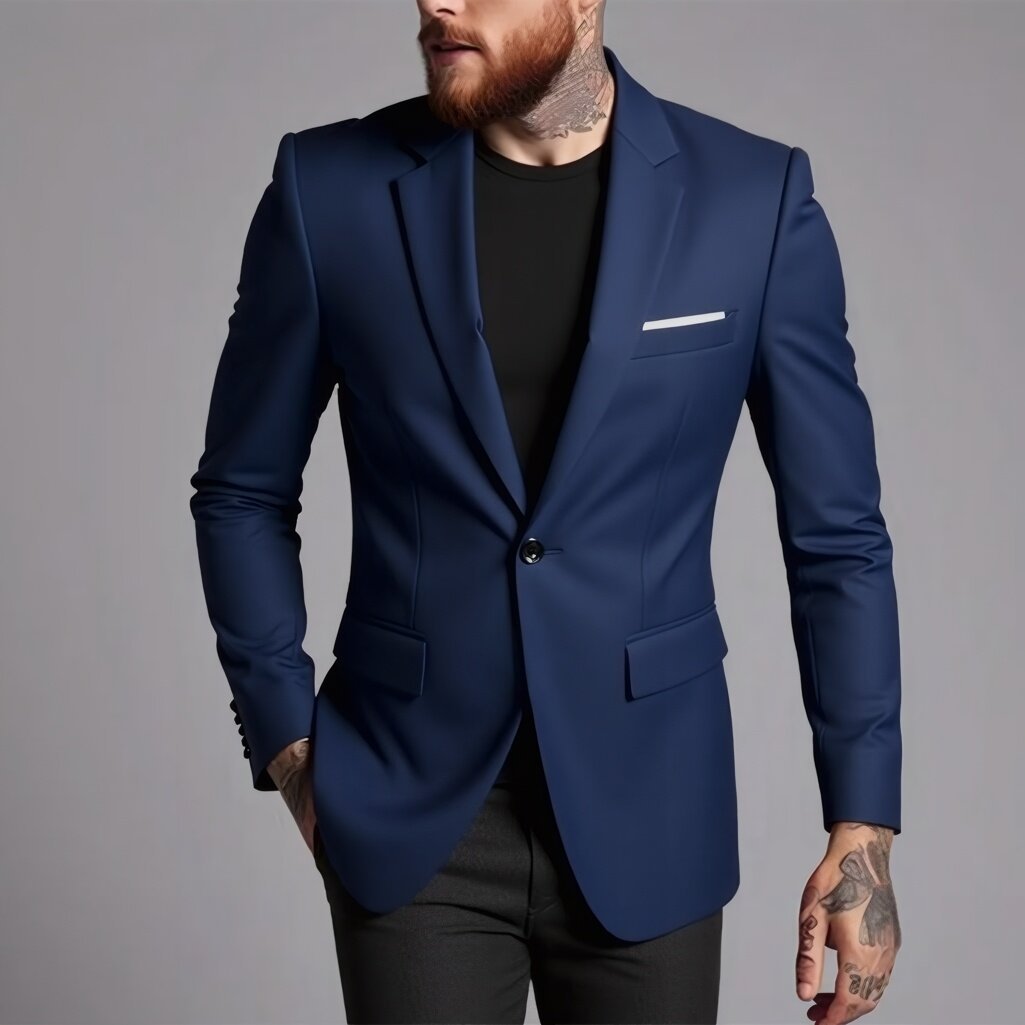 Men's Fashionable Casual Korean-Style Slim-Fit Jacket