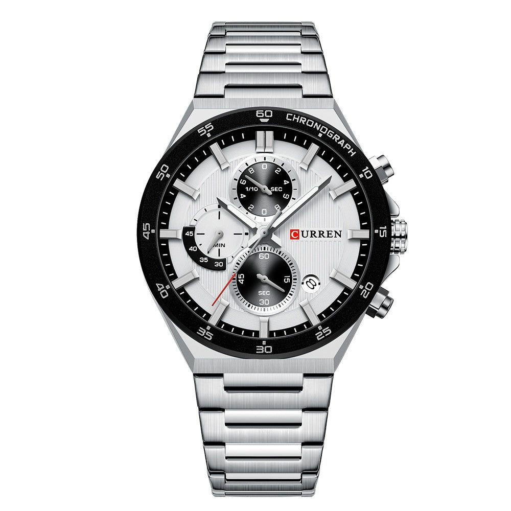 Neutral Waterproof Calendar Mens Business Sports Watch