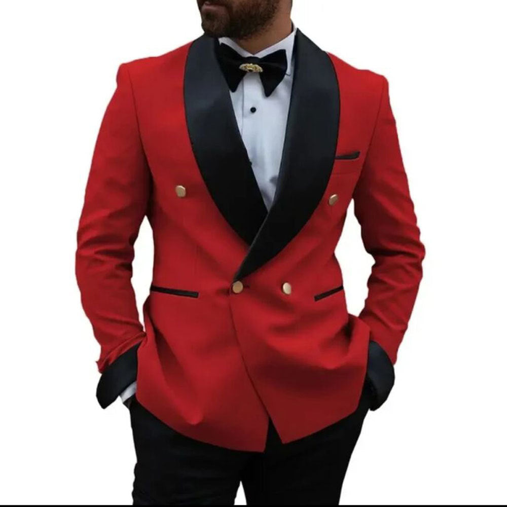 Men's Two-Piece Suit Business-Casual Set Host Gown