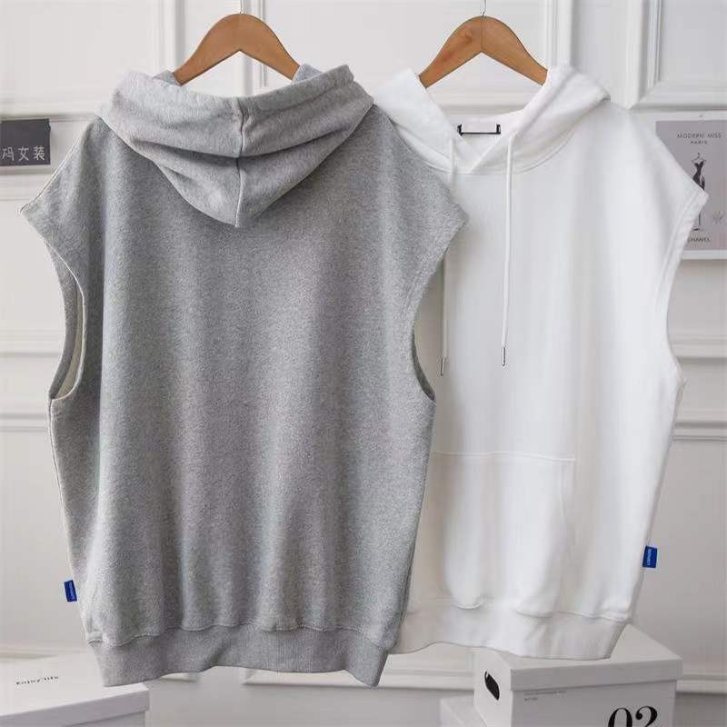 Sleeveless Coat Instagram-style Hooded Vest Womens Hoodie