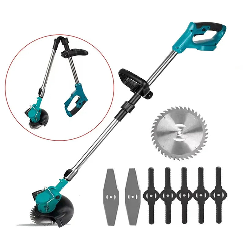Folding Lithium Mower Electric Lawn Mower with multiple blades and adjustable handle for versatile lawn care.